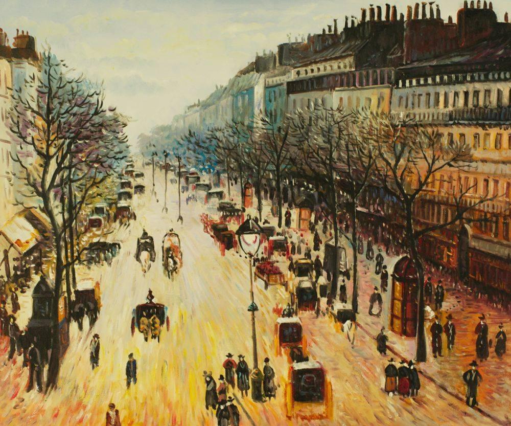 Boulevard Montmartre on a Winter Morning