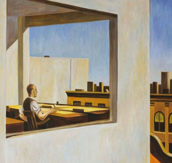 Edward Hopper - Office in a Small City - Oil Reproduction on Canvas