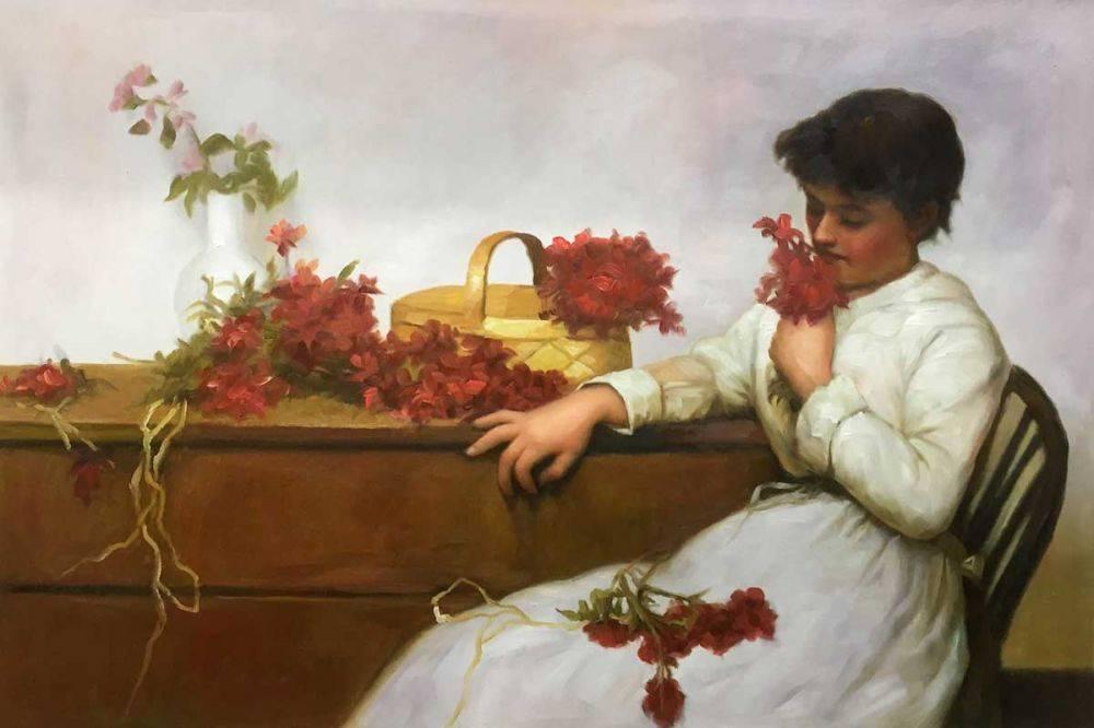 Girl Arranging Flowers