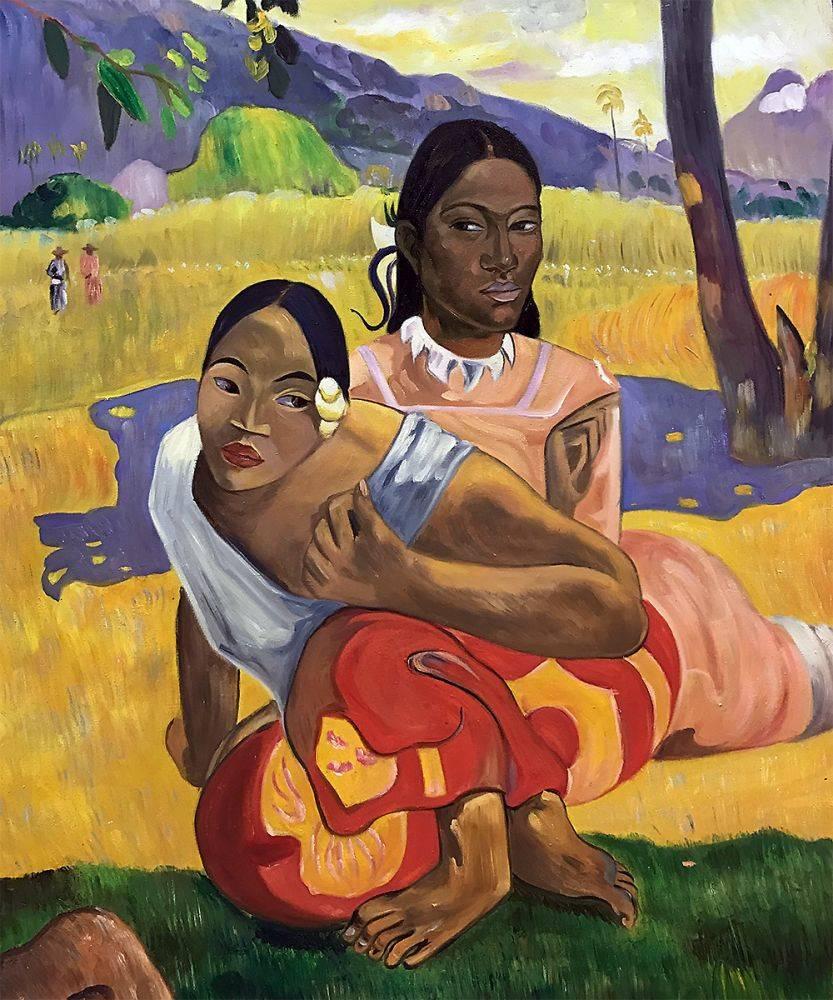 overstockArt When Will You Marry? Full View by Paul Gauguin Framed Hand Painted Oil Reproduction 
