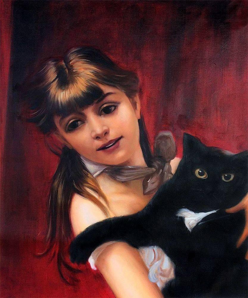 Girl with Black Cat, 1885