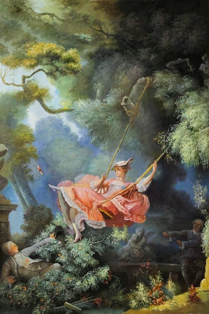 Jean-Honore Fragonard Reproduction Painting: The Swing - Canvas ...