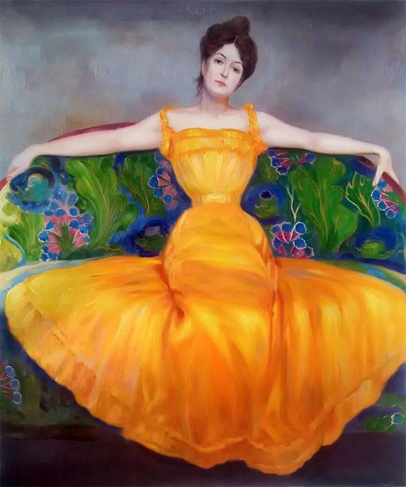 Lady in Yellow Dress