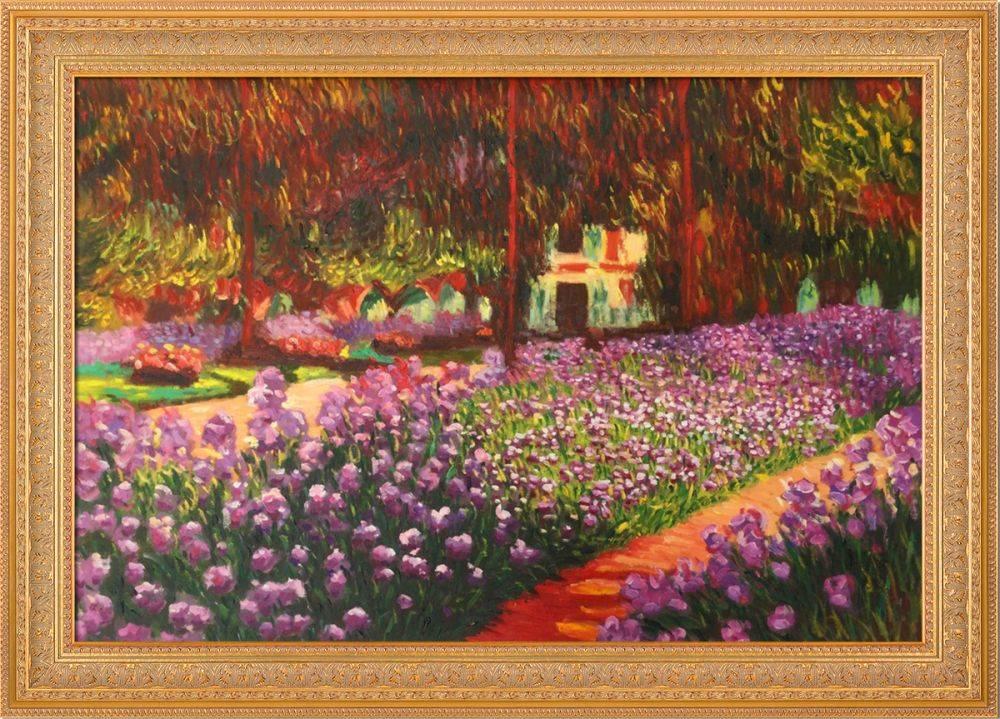 Claude Monet, Artist's Garden at Giverny Pre-Framed - Sovereign Frame ...