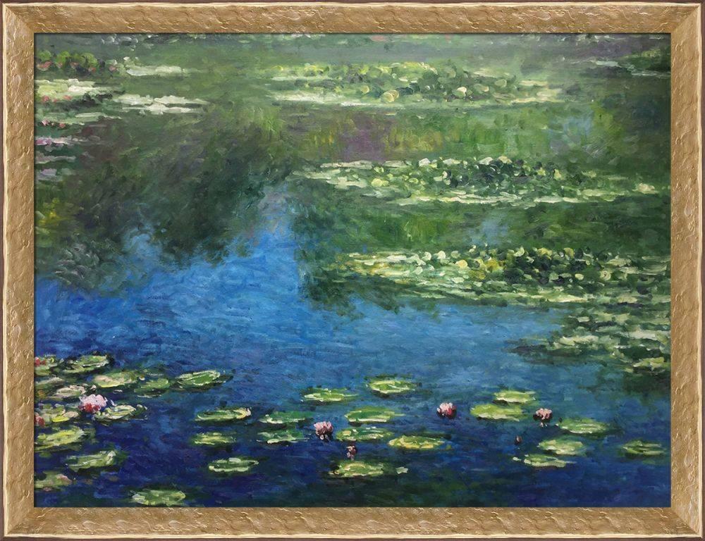 Water Lilies Pre-Framed, Claude Monet - Gold Luna Frame 30