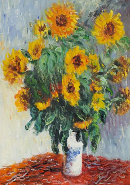 Monet, Sunflowers - Canvas Art & Reproduction Oil Paintings