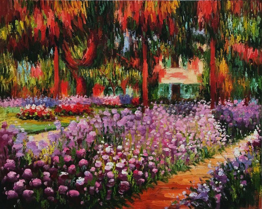 Artist's Garden at Giverny Reproduction - Reproduction Oil Paintings