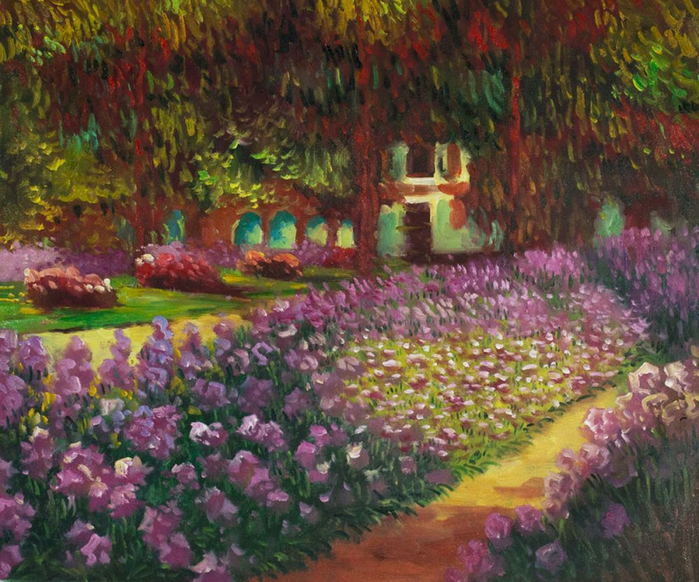 Artist's Garden at Giverny - Claude Monet