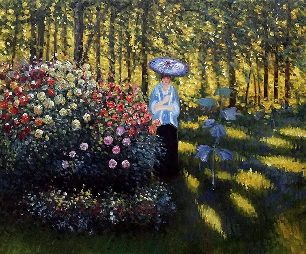 Woman with a Parasol in the Garden in Argenteuil