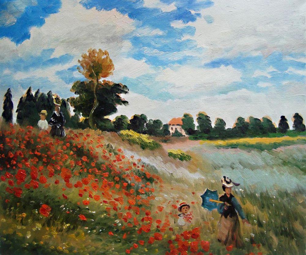 Poppy Field in Argenteuil - Claude Monet