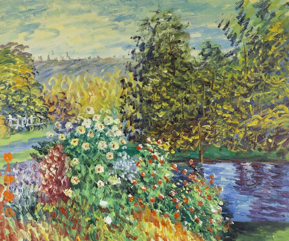 Claude Monet Painting A Corner Of The Garden At Montgeron 