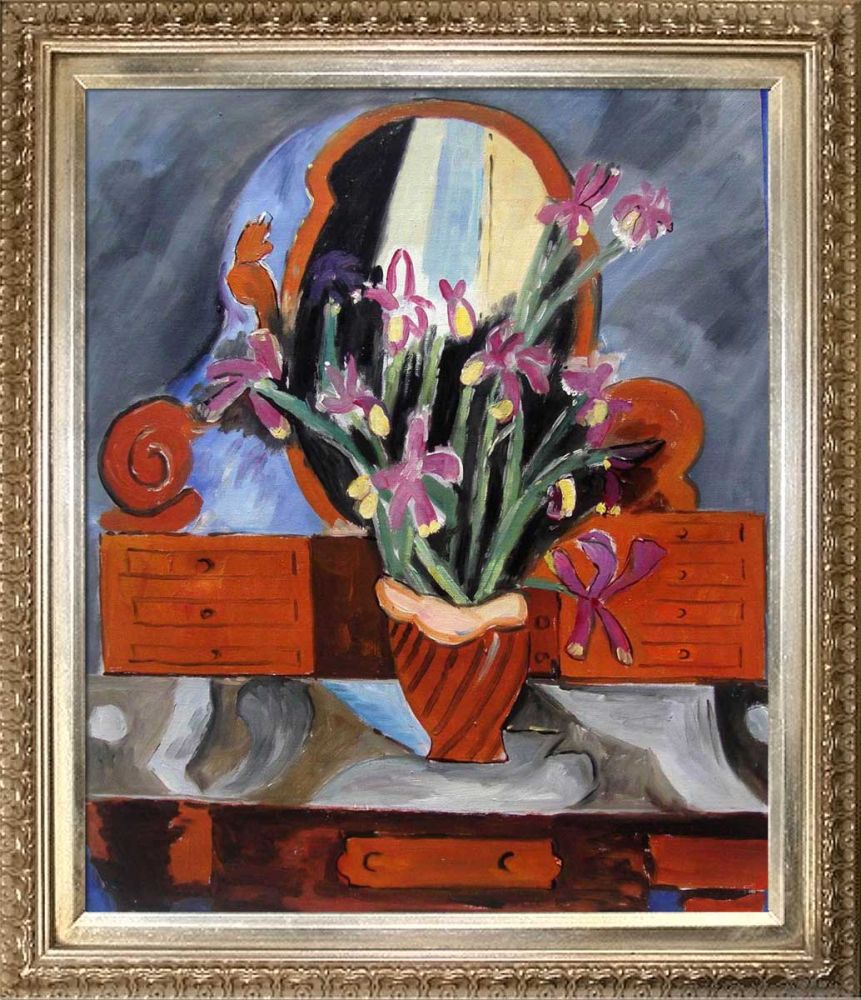 Vase with Iris Pre-Framed