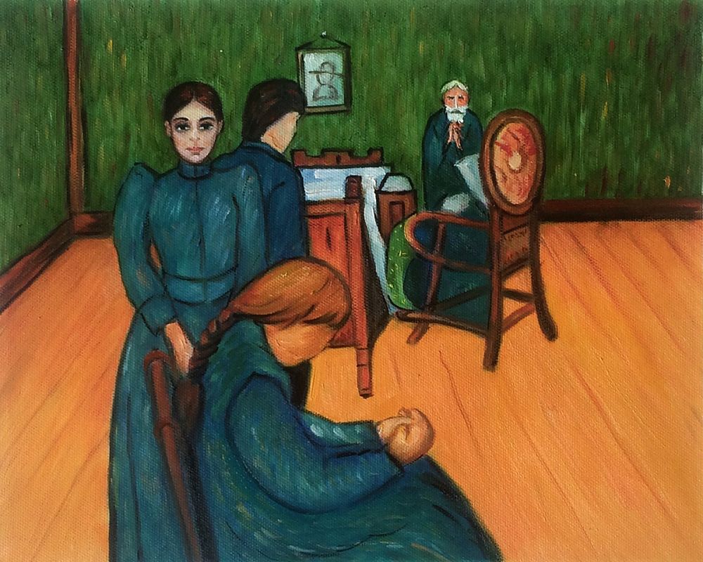 Death in the Sick-Room by Edvard Munch Reproduction For Sale