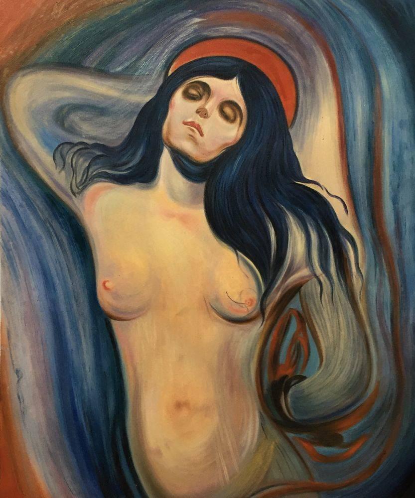 Hand Painted Museum Quality Oil Painting Reproduction Madonna 1894 D6050 Edvard Munch