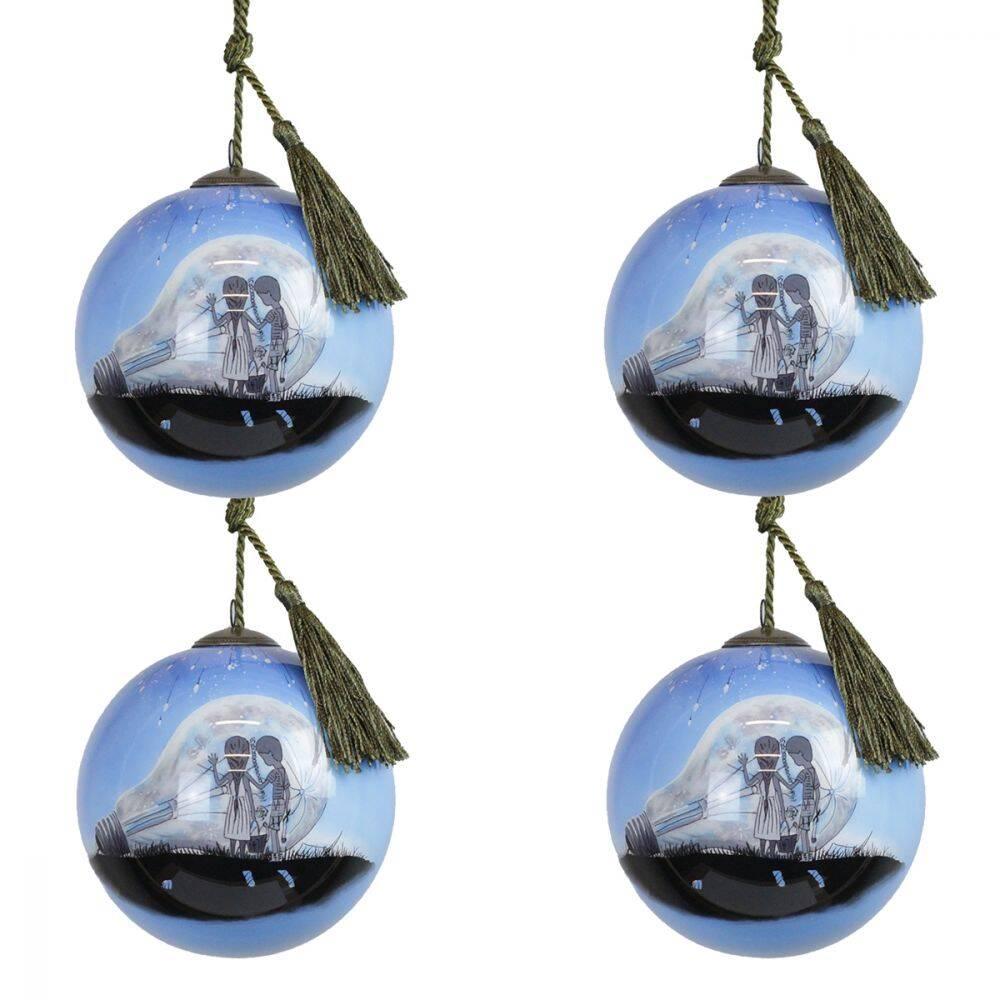 The Night We Broke The Moon Glass Ornament Collection (Set of 4