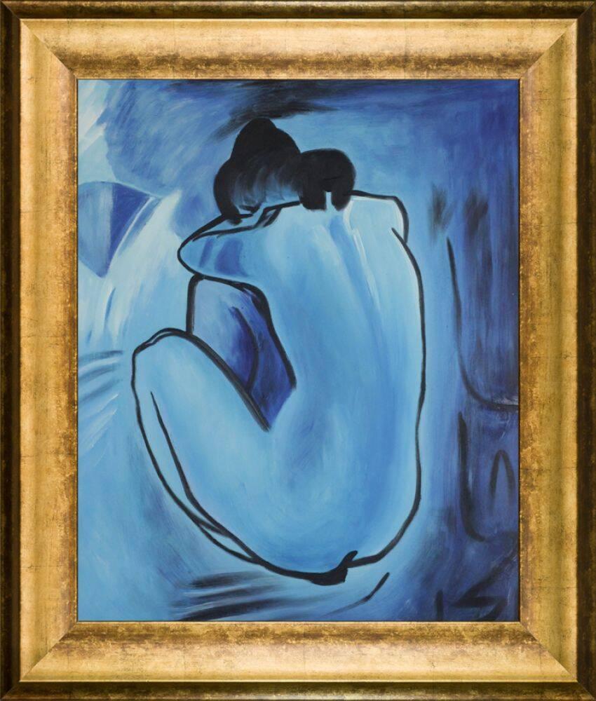 Blue Nude Preframed Pablo Picasso Athenian Gold King Frame X
