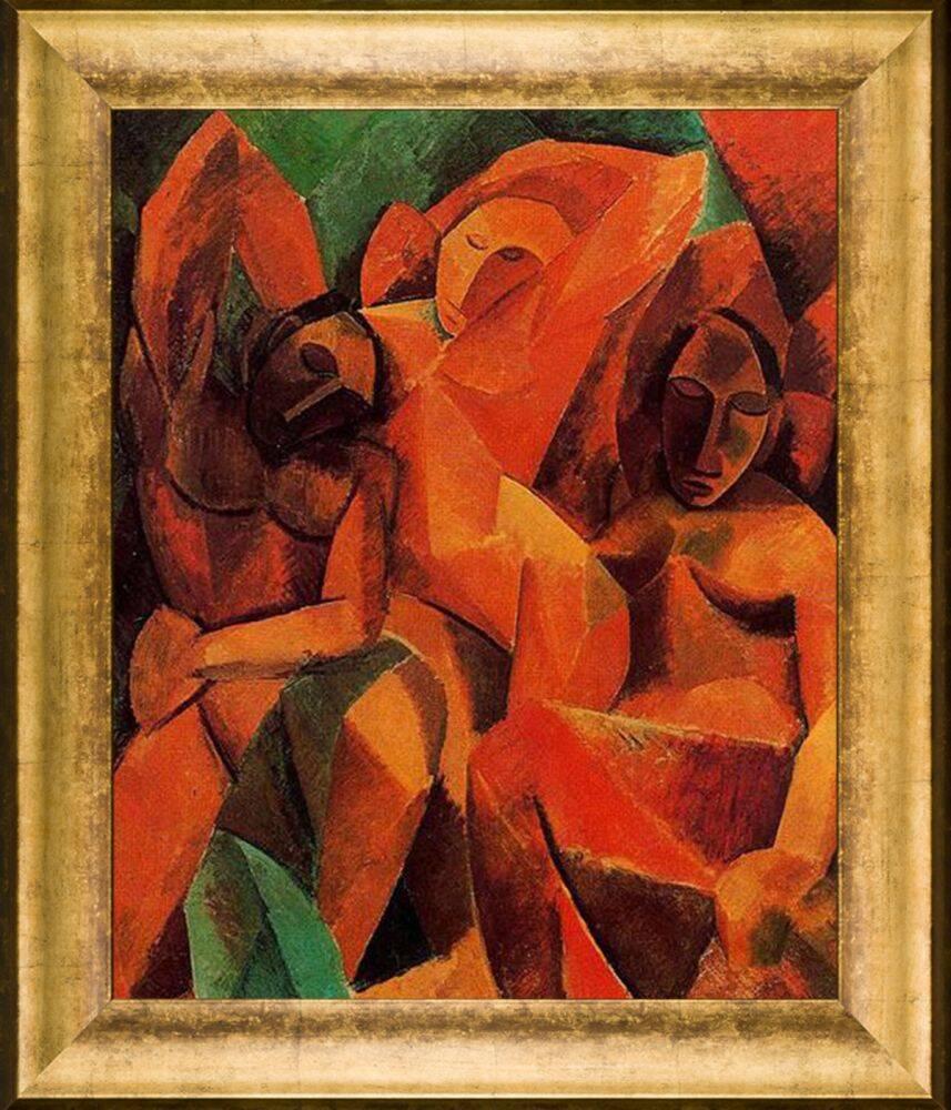 Three Women Preframed Pablo Picasso Athenian Gold King Frame X