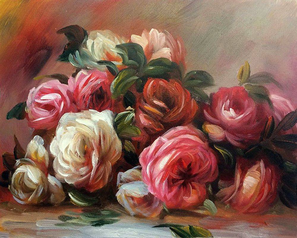 oil paintings of roses