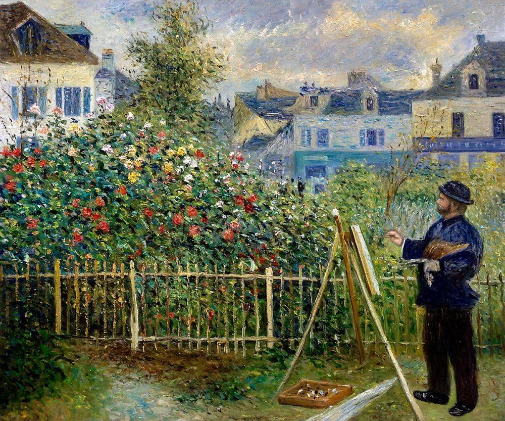Monet Painting in His Garden at Argenteuil, 1873