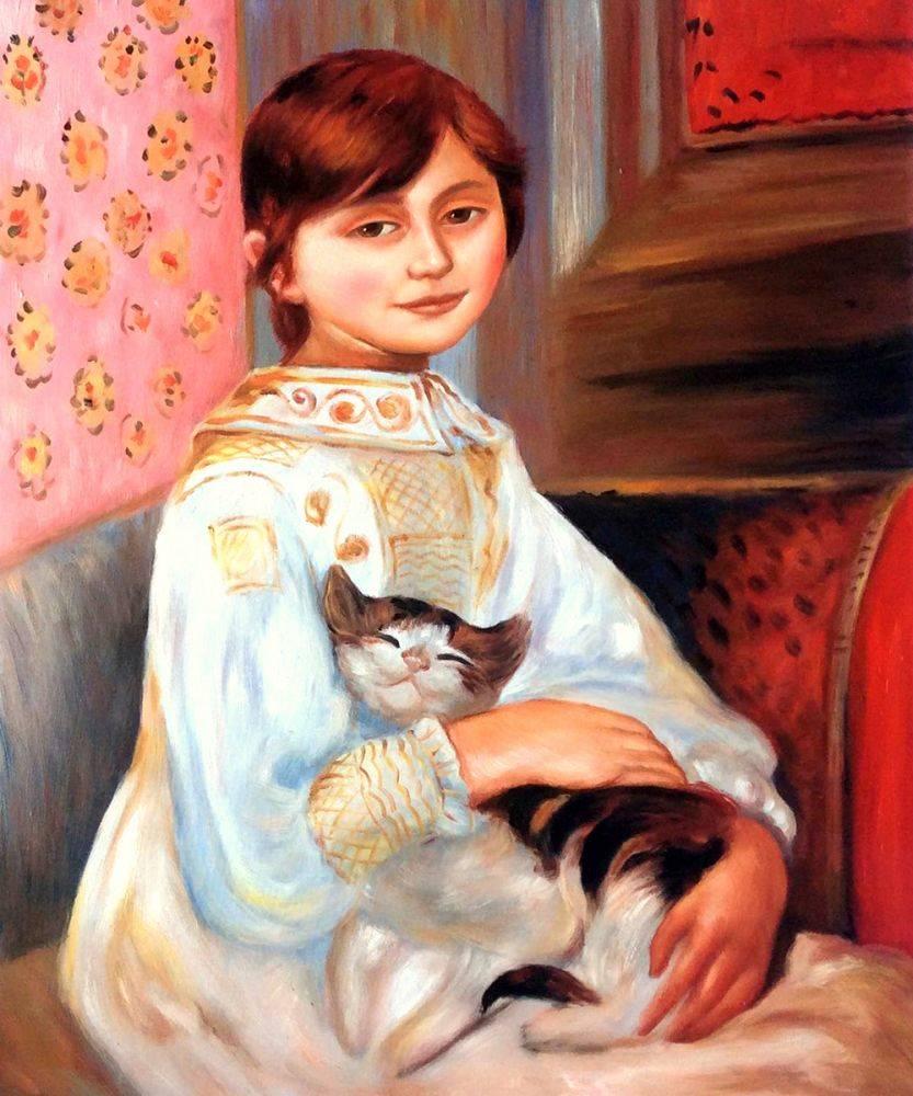 Pierre-Auguste Renoir Acrylglasbild Julie Manet mit Katze
