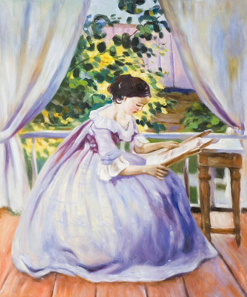 Lady Embroidering