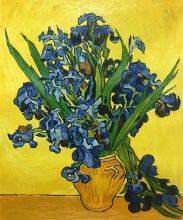 Vincent Van Gogh, Irises in a Vase - Hand Painted Oil Painting on Canvas
