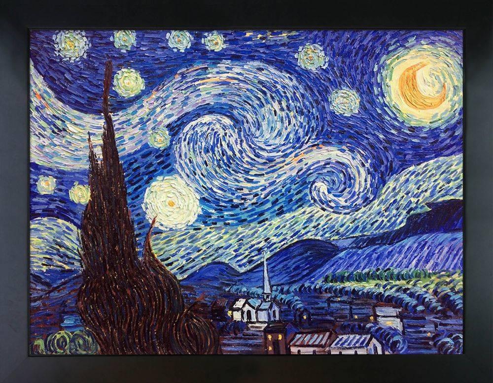 overstockArt Vincent Van Gogh Framed Hand Painted Oil on Canvas 