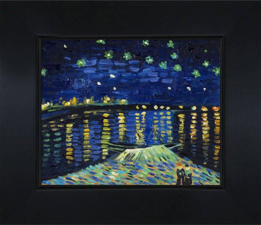 Starry Night Over The Rhone Pre-Frame - New Age Black Frame 8"X10"