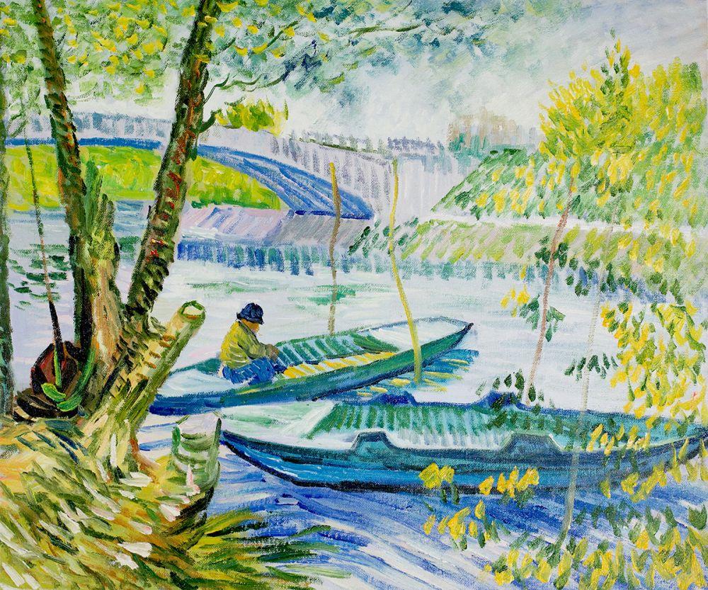 Fishing in Spring, The Pont de Clichy (Asnieres)