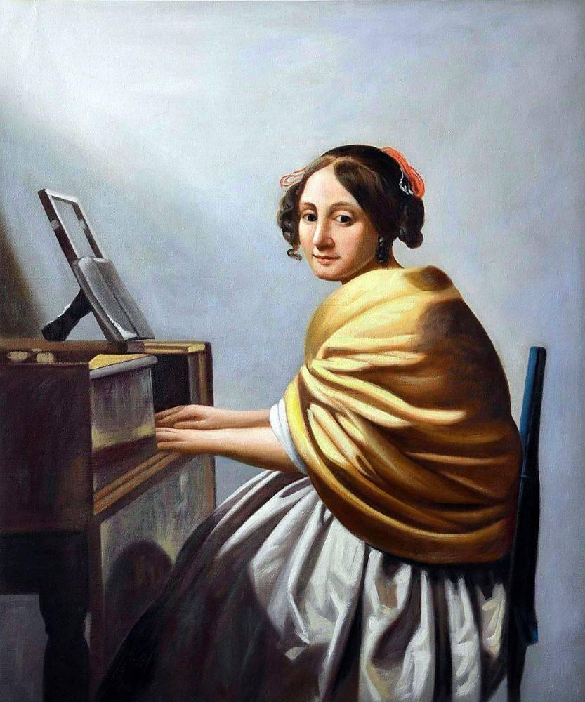 Johannes Vermeer Young Woman Seated at the Virginals