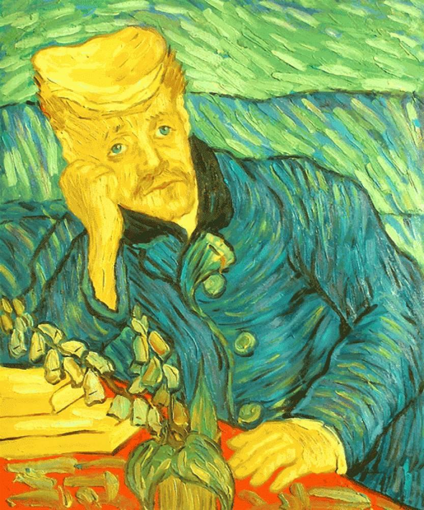 Van Gogh, Portrait of Dr. Gachet, Oil Painting Reproduction on Linen  Canvas, Handmade Quality