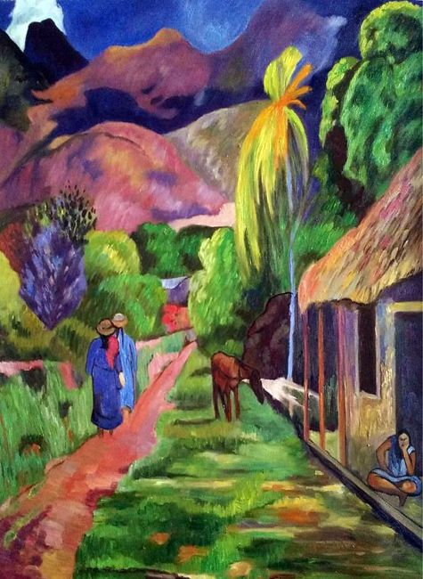 Paul Gauguin, Road in Tahiti, 1891 - Hand Painted Oil Painting on Canvas