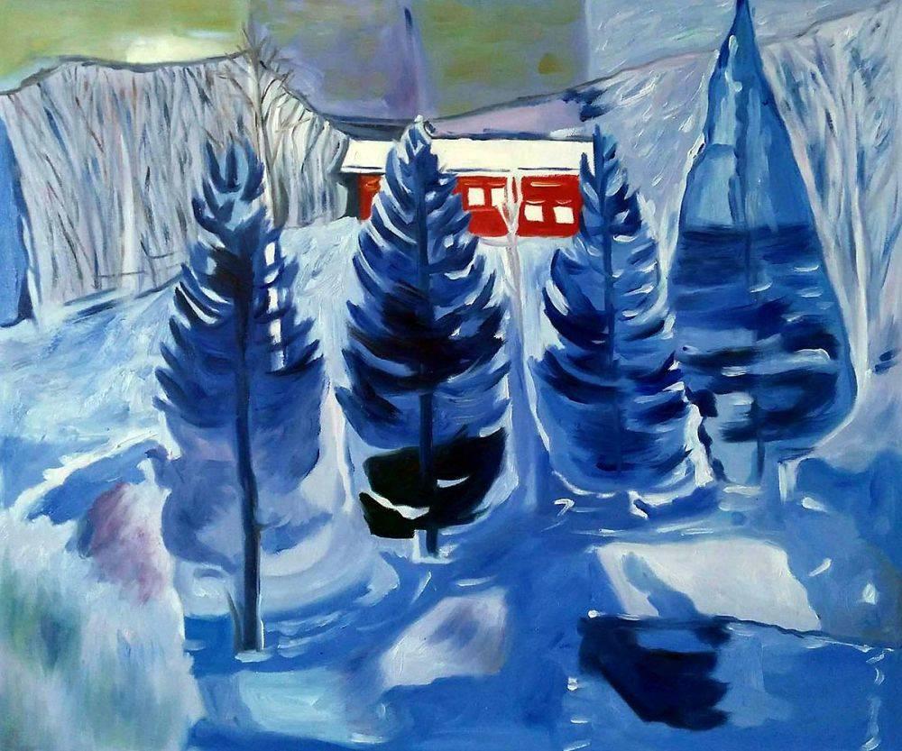 Red House and Spruces, 1927